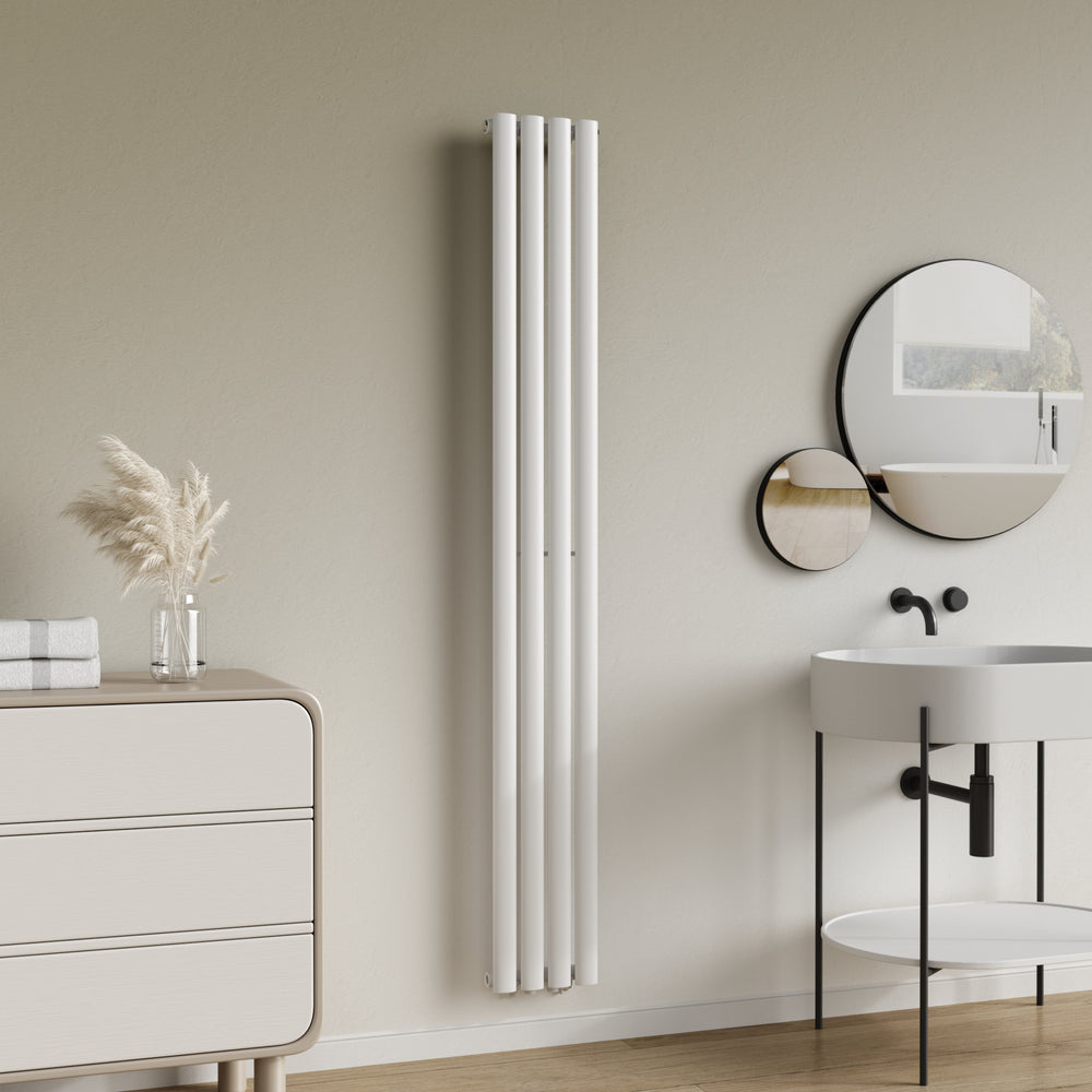 Radiateur à panneau plat Nore 484 W acier 180 x 24 cm blanc [neu.haus]