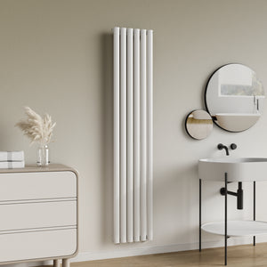 Termosifone Nore ad Acqua Calda Pannello Singolo con Elementi Tubolari 180 x 36 cm - Bianco [neu.haus] 
