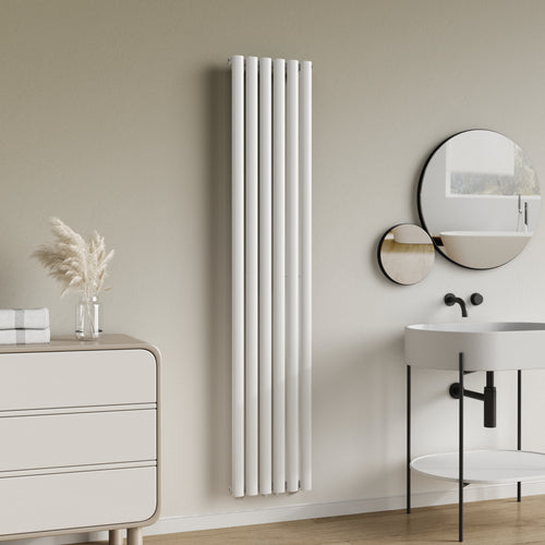Termosifone Nore ad Acqua Calda Pannello Singolo con Elementi Tubolari 180 x 36 cm - Bianco [neu.haus] 