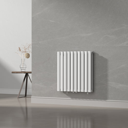 Termosifone Nore ad Acqua Calda Pannello Doppio con Elementi Tubolari 60 x 60 cm Bianco [neu.haus] 