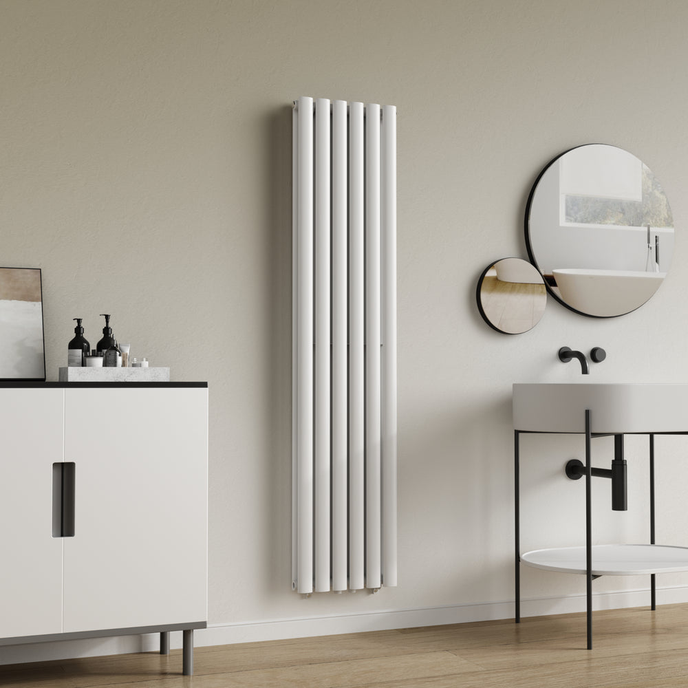 Radiateur à panneaux double Nore 1198 W acier 160 x 36 cm blanc [neu.haus]