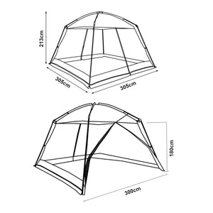 Gazebo da Giardino Beekdaelen con Zanzariere 305 x 305 x 213 cm Vari Colori pro.tec 