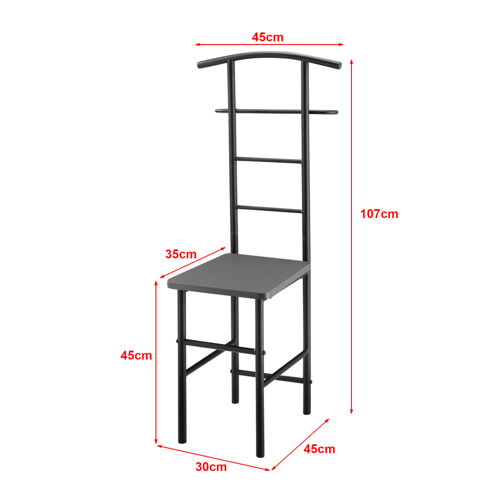 Servomuto sedia Anaheim 107x45x45 cm con appendiabiti en.casa - premiumXL