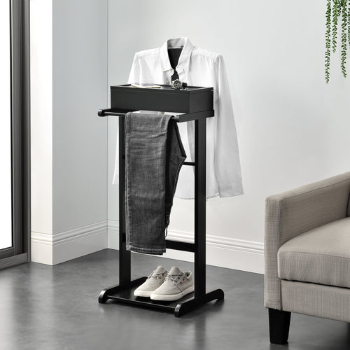 Valet de chambre Lulboll avec boîte ouvrable bois de pin [en.casa]