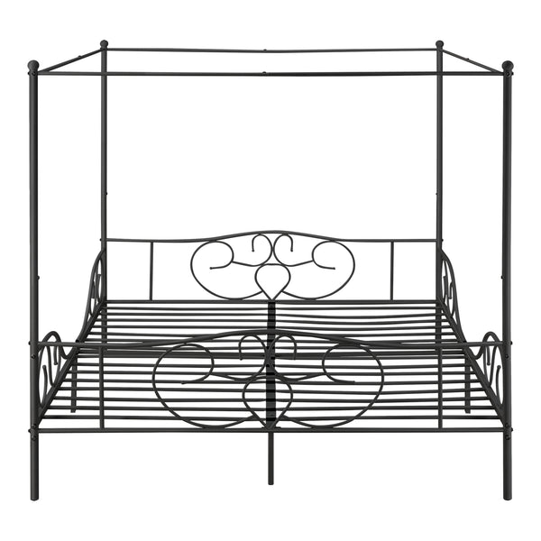 Himmelbett Finström Metall Bettrahmen mit Lattenrost in versch. Farben u. Größen en.casa
