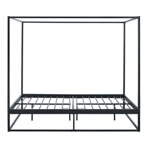 Himmelbett Kristianstad Metall Schwarz in versch. Größen [en.casa]