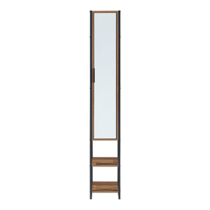 Meuble colonne de salle de bain Namsskogan effet noyer noir [en.casa]