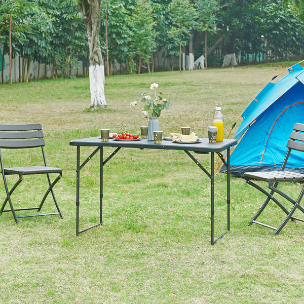 Höhenverstellbarer Klapptisch Adelfia 120x60cm [en.casa]