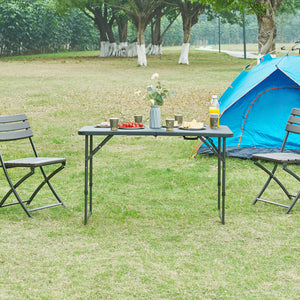 Höhenverstellbarer Klapptisch Adelfia 120x60cm [en.casa]