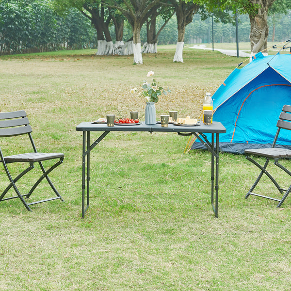 Höhenverstellbarer Klapptisch Adelfia 120x60cm [en.casa]