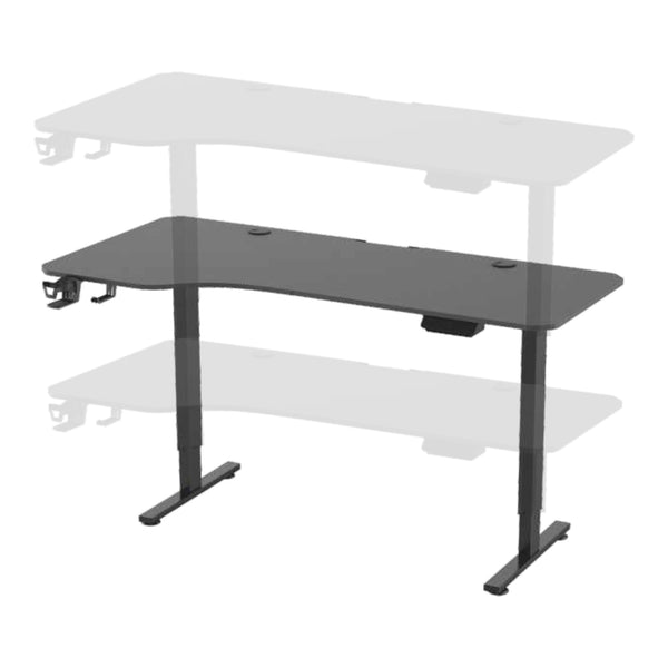 Bureau électrique Oxnard à hauteur réglable 73 - 118 cm en forme de L [pro.tec]