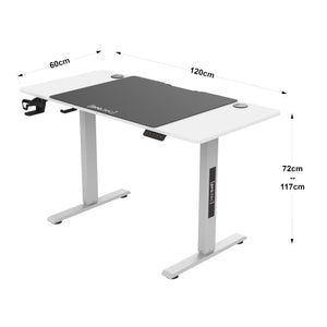 Bureau électrique à hauteur réglable Stryn assis debout rectangulaire [pro.tec]