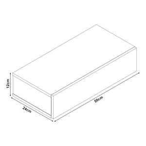 Mensola da Parete con Cassetto Integrato 50x24x12 cm [en.casa]