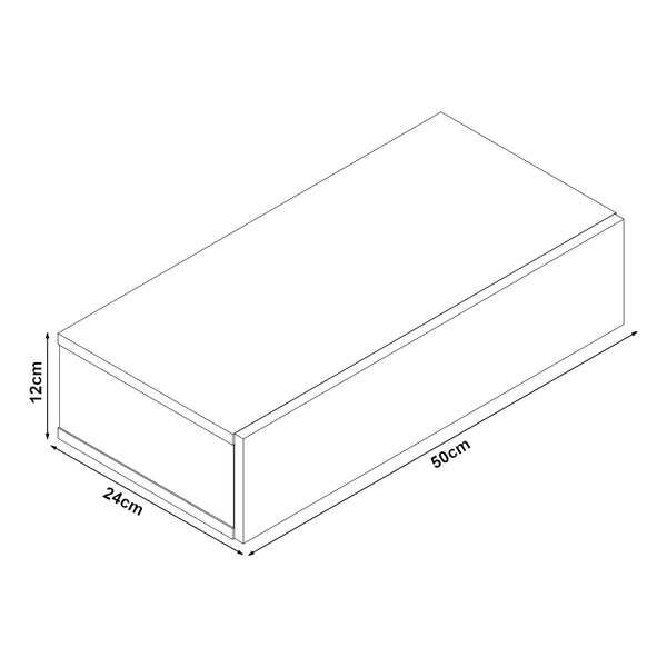 Mensola da Parete con Cassetto Integrato 50x24x12 cm [en.casa]