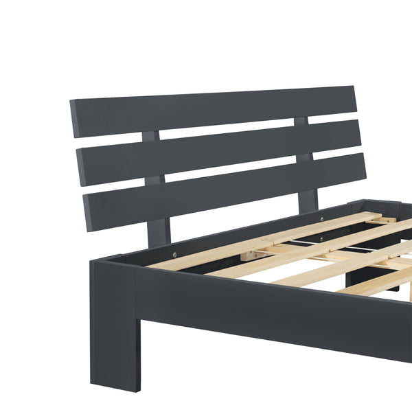 [en.casa] Cadre de Lit pour Adultes Cadre de Lit pour 2 Personnes Pin Contreplaqué Plusieurs Couleurs 200x140/180 cm