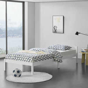 Struttura Letto in Legno di Pino 90/100/120/140/160 x 200 cm con Testiera Bassa Letto Singolo / Francese / Matrimoniale in Design Minimal - Vari Colori