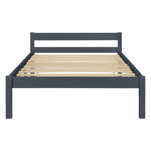 Struttura Letto in Legno di Pino 90/100/120/140/160 x 200 cm con Testiera Bassa Letto Singolo / Francese / Matrimoniale in Design Minimal - Vari Colori