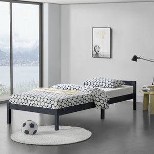 Struttura Letto in Legno di Pino 90/100/120/140/160 x 200 cm con Testiera Bassa Letto Singolo / Francese / Matrimoniale in Design Minimal - Vari Colori