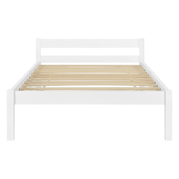 Struttura Letto in Legno di Pino 90/100/120/140/160 x 200 cm con Testiera Bassa Letto Singolo / Francese / Matrimoniale in Design Minimal - Vari Colori