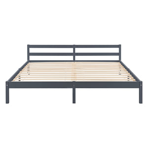 Cadre de Lit Nakkila Pin avec Matelas à Mousse à Froid [en.casa]