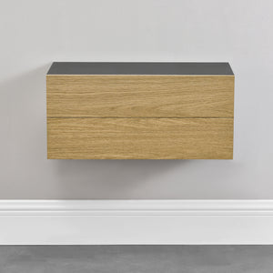 Set di 2 Mensole da Parete con Cassetto Integrato 50x24x12 cm [en.casa]