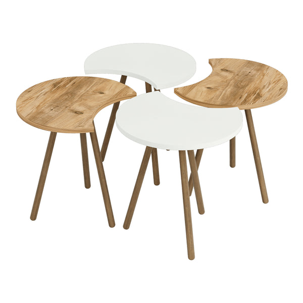 Set di 4 Tavolini Componibili 'Højer' Tavolino Basso 4 in1 - Vari Colori [en.casa]