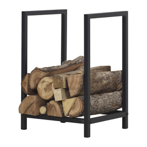 Portalegna Torsås 40x30x50cm in acciaio nero [en.casa] - premiumXL