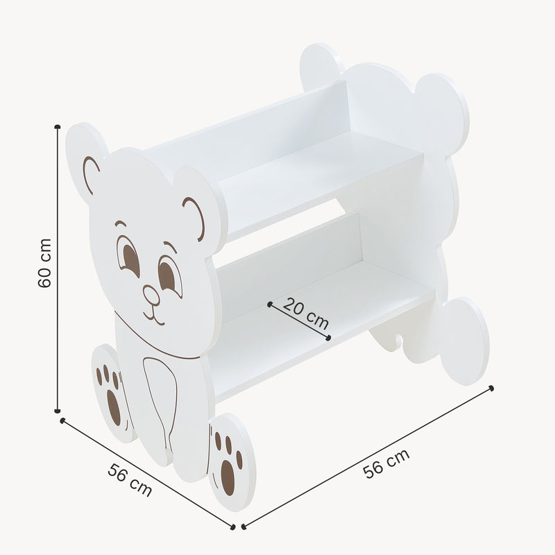 Maßskizze Kinder-Standregal Tårnby versch. Modelle [en.casa]