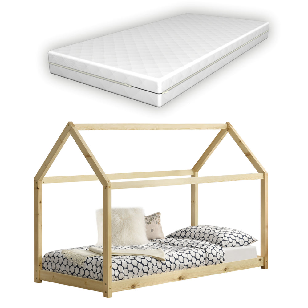 Lit enfant Netstal avec matelas en mousse froide, différentes couleurs et tailles [en.casa] - premiumXL