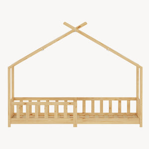 Letto a casa Rila in stile Montessori con protezione anticaduta 90x200 cm [en.casa]