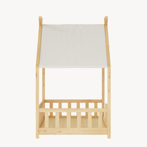 Letto a casa Rila in stile Montessori con protezione anticaduta 90x200 cm [en.casa]