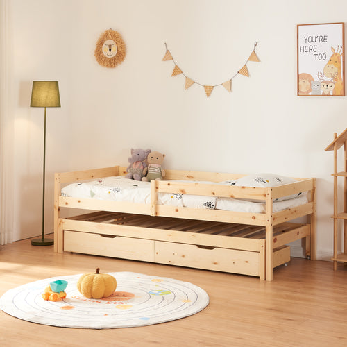Lit superposé - Lit d'enfant Sonkajärvi 90x200cm pin naturel [en.casa] - premiumXL
