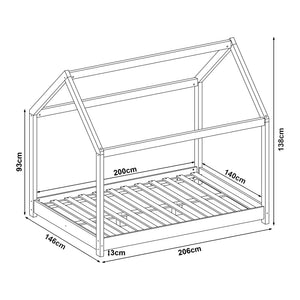 Kinderbett Cerro mit Matratze in versch. Farben und Größen [en.casa]