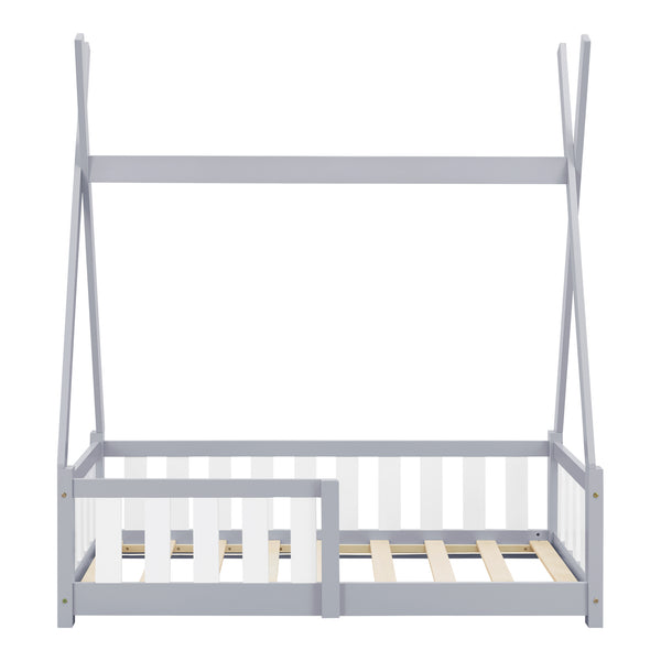 Letto a Capanna Helsingborg con Sponde 70 x 140 cm [en.casa] 