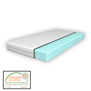Letto per Bambino con Materasso Ipoallergenico a Schiuma Fredda 70x140 / 80x160 / 90x200 cm Letto di Design Moderno in Legno di Pino con Testiera e Pediera - Vari Colori