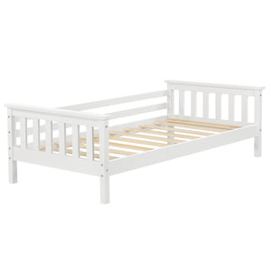 Lit d’enfant Nuuk en bois de pin avec sommier à lattes [en.casa]