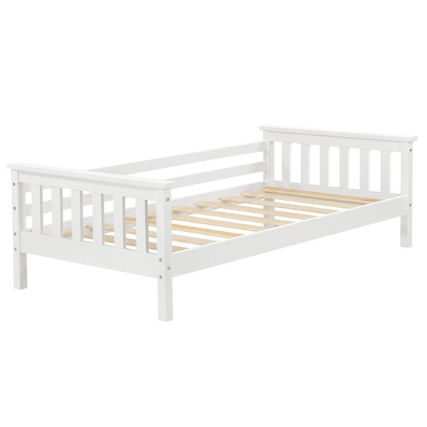 Lit d’enfant Nuuk en bois de pin avec sommier à lattes [en.casa]