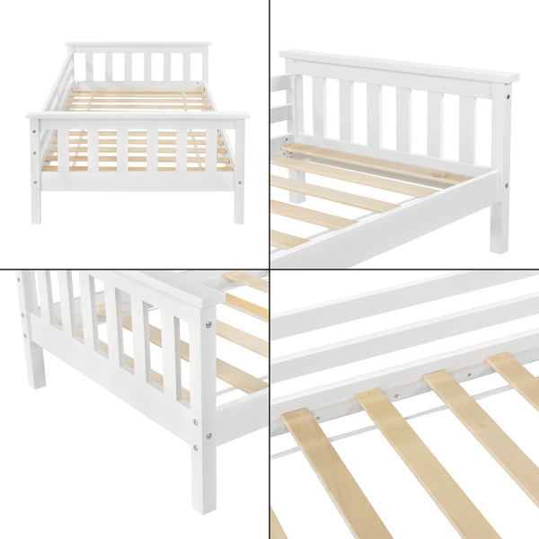 Lit d’enfant Nuuk en bois de pin avec sommier à lattes [en.casa]