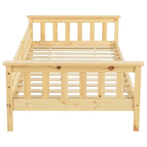 Lit d’enfant Nuuk en bois de pin avec sommier à lattes [en.casa]