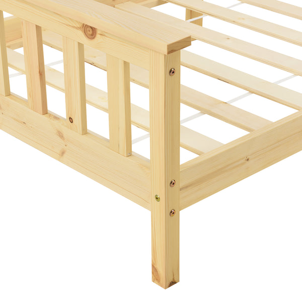 Lit d’enfant Nuuk en bois de pin avec sommier à lattes [en.casa]