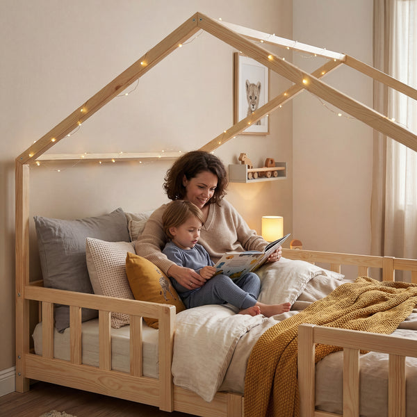 Letto per Cameretta Treviolo a Forma di Casetta in Stile Montessori [en.casa]