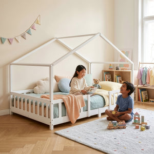 Letto per Cameretta Treviolo a Forma di Casetta in Stile Montessori [en.casa]