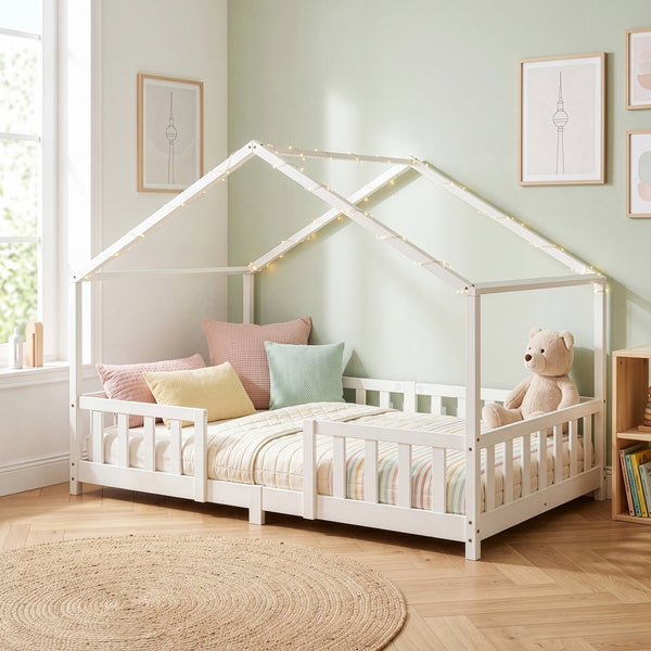 Letto per Cameretta Treviolo a Forma di Casetta in Stile Montessori [en.casa]
