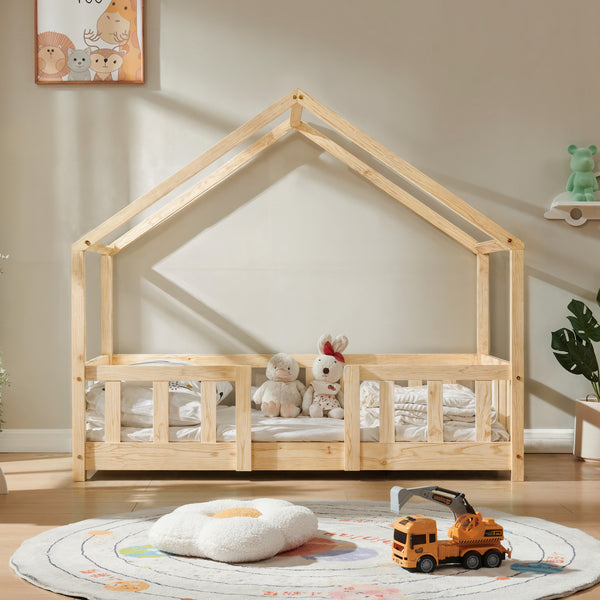 Letto per Cameretta Treviolo a Forma di Casetta in Stile Montessori [en.casa]