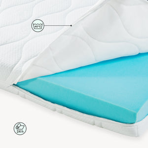 Letto per Cameretta Treviolo a Forma di Casetta in Stile Montessori con Materasso [en.casa]