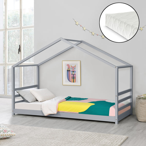 Kinderbett Vardø mit Kaltschaummatratze in versch. Größen und Farben [en.casa]