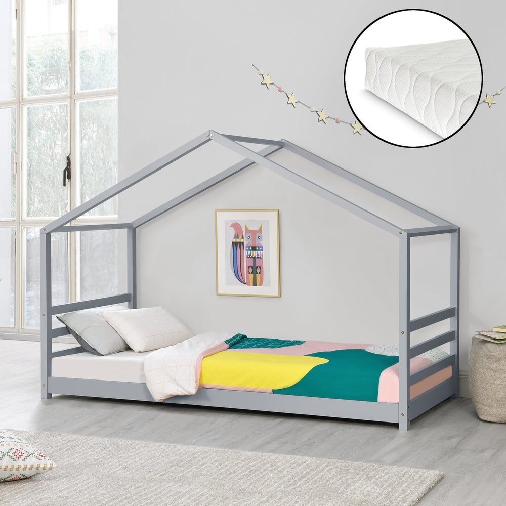 Kinderbett Vardø mit Kaltschaummatratze in versch. Größen und Farben [en.casa] - premiumXL