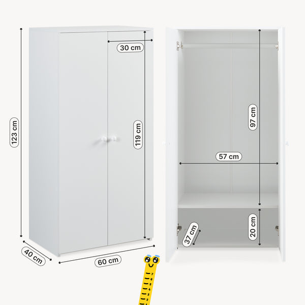 Armoire Beldinupp 123x60x40 cm [en.casa]