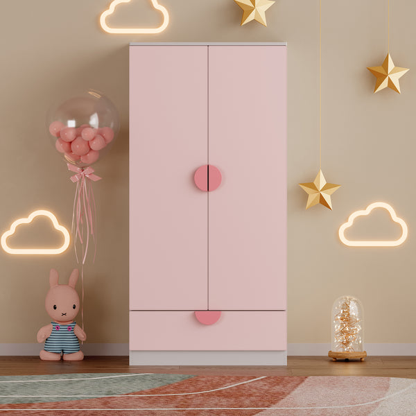 Kinderkleiderschrank Sandnes mit Schublade [en.casa]
