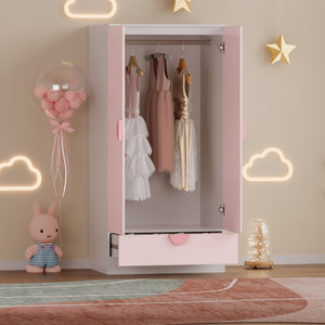Kinderkleiderschrank Sandnes mit Schublade [en.casa]